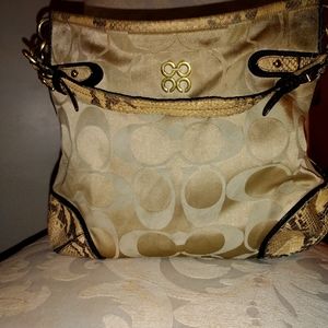 Authentic gold Coach purse